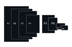 Меловой ценник (табличка) черного цвета, Черный, А8