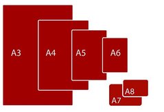 Меловой ценник (табличка) красного цвета, Красный, А8