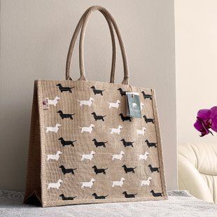 Джутовая сумка Woof woof 42х35х15см Silk Route