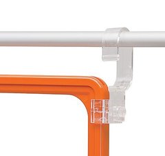 Большой пластиковый крючок для подвешивания рамок на трубу, Прозрачный