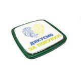 Пластиковая монетница КОНТАКТ зеленая со вставкой, Зелёный