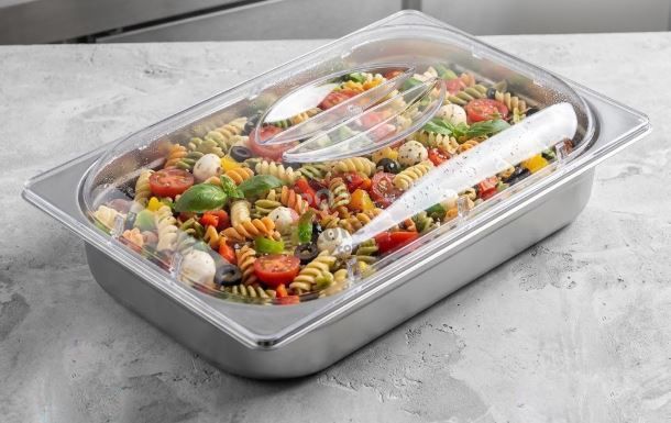 Крышка купольная с ручкой из прозрачного поликарбоната для гастроемкости, ТМ Brillis, GN 1/1 (530х325 мм)