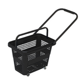 Кошик для покупців, на колесах, 32 л., Shopping Basket, Чорний