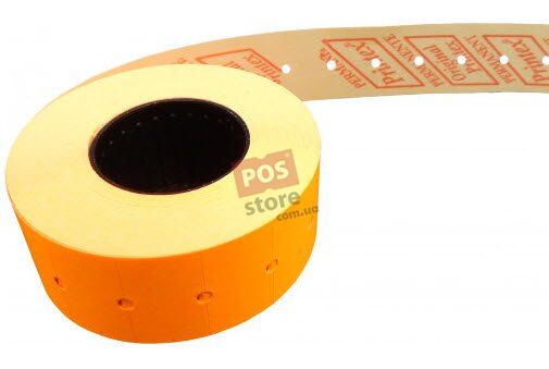 Етикет-стрічка Printex прямокутна помаранчева 21x12 мм