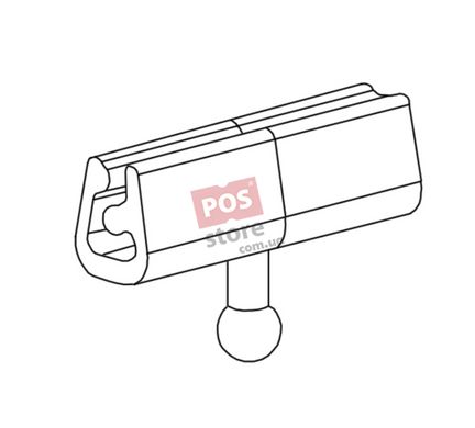 Ценникодержатель Rail на прямоугольной пластиковой подставке прозрачный, Прозрачный, 0 мм