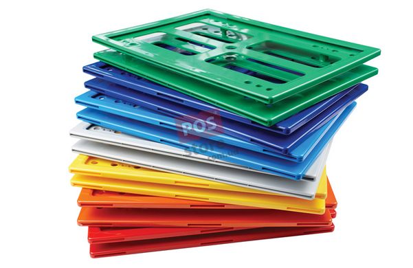 Комплект пластиковых рамок для тележки или корзины, формат А4, Жёлтый, A4