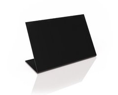 L-подібна пластикова крейдяна табличка (цінник) горизонтальна чорного кольору, Чорний, А7