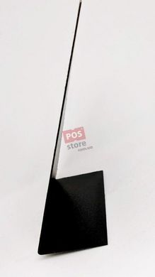 L-подібна пластикова крейдяна табличка (цінник) вертикальна чорного кольору, Чорний, А7