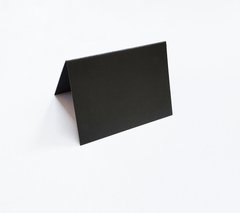 Л-образный пластиковый меловой ценник (табличка) горизонтальный черного цвета, Черный, 75х55
